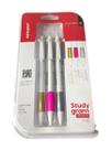 Caneta Esferográfica Clic Grip Sensations Newpen Ponta Fina 0.55mm - Blister com 3 cores Caneta Esferográfica Clic Grip Sensations Newpen Ponta Fina 0.55mm - Blister com 3 cores