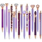 Caneta esferográfica Colarr Crystal Diamond Glitter 16 unidades roxa Caneta esferográfica Colarr Crystal Diamond Glitter 16 unidades roxa