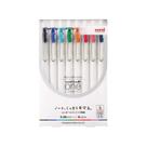 Caneta esferográfica com tinta gel Mitsubishi UMNS388C 0,38 mm 8 cores Caneta esferográfica com tinta gel Mitsubishi UMNS388C 0,38 mm 8 cores