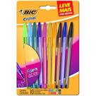 Caneta esferográfica Cristal Fashion 1.2 com 10 unidades - Bic Caneta esferográfica Cristal Fashion 1.2 com 10 unidades - Bic
