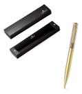 Caneta Esferográfica Crown Diamond Ouro Glitter Presente Luxo com Estojo
