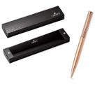 Caneta Esferográfica Crown Diamond Rose Bronze Glitter Presente Luxo com Estojo