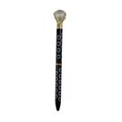 Caneta Esferográfica de Luxo Diamante Corpo Decorado Escrita Azul Escolar Fofo Luxo Decoração