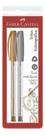 Caneta Esferográfica Faber Castell Trilux Ouro E Prata Transparente Ouro/prata