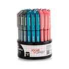 Caneta Esferográfica Flat Top 0.7 Azul - Display c/ 50 Unidades Sortidas Leonora - 97914