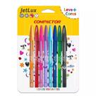 Caneta Esferográfica Jet Lux 8 Cores Compactor - Escrita Suave e Cores Vibrantes