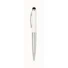 Caneta Esferográfica Metálica BRW Touch Glam Ponta Média 1,0MM Tinta Azul com Clip Branco