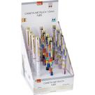 Caneta Esferográfica Metálica MIX 1.0MM com Mecanismo Giratório Display com 12 Unidades