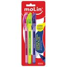 Caneta Esferográfica Molin Trion Color Plus 0.7mm 3 unidades
