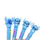 Caneta Esferográfica Multicor 0.7mm 4 cores Sortida Stitch Ponta Fina Divertida Kwaii Escrita Macia Unidade