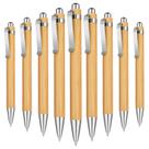Caneta esferográfica Outus Bamboo Wooden Black Ink 1 mm (12 peças)
