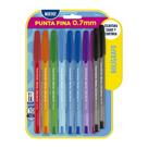Caneta Esferográfica Papermate Km 100 Retrátil 0.7mm com 10 Unidades - Item sortido