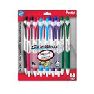 Caneta esferográfica Pentel GlideWrite TechniFlo Ink 1,0 mm, pacote com 14 unidades