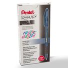 Caneta esferográfica Pentel RSVP Razzle-Dazzle 1,0 mm, tinta preta, pacote com 12