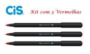 Caneta Esferográfica Pentonic 0,7 Cis - Kit Com 3 Vermelhas Caneta Esferográfica Pentonic 0,7 Cis - Kit Com 3 Vermelhas