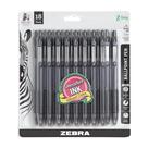 Caneta esferográfica retrátil Zebra Z-Grip, tinta preta, pacote com 18