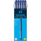 Caneta Esferográfica Slider Azul Ponta Grossa Caixa com 10