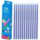Caneta Esferográfica Spiro 0,7mm Kit com 12 Canetas Cor da Tinta Azul Atacado
