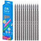 Caneta Esferográfica Spiro 0,7mm Kit com 12 Canetas Cor da Tinta Preta Atacado