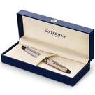 Caneta esferográfica Waterman Expert em aço inoxidável com acabamento dourado