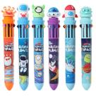 Caneta esferográfica YOYTOO Multicolor 0,7 mm 10 em 1 para crianças, pacote com 6