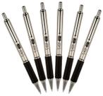 Caneta esferográfica Zebra F402 retrátil de aço inoxidável