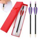 Caneta esferográfica ZSHJGJR Archery Archery Arrow Shape 23,3 cm com caixa de presente Caneta esferográfica ZSHJGJR Archery Archery Arrow Shape 23,3 cm com caixa de presente