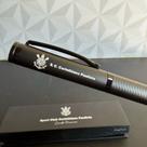 Caneta executiva personalizada corinthians preta de metal na caixa presente dia dos pais time
