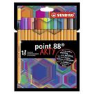 Caneta Extrafina Stabilo Point 88 Arty - Estojo com 18 Cores