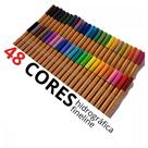 Caneta fineline 48 cores corpo amarelo ref c60183