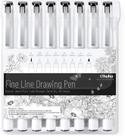 Caneta Fineliner Ohuhu Micro Drawing de 8 pontas à prova d'água