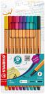 Caneta Fineliner STABILO Point 88 Estojo com 10 Cores Sortidas 0,4mm Caneta Fineliner STABILO Point 88 Estojo com 10 Cores Sortidas 0,4mm