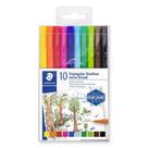 Caneta Fineliner Staedtler Triplus Extra Broadliner 10 Cores
