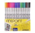 Caneta Finepoint Conjunto com 15 Cores Ponta 0.4 Acrilex Caneta Finepoint Conjunto com 15 Cores Ponta 0.4 Acrilex