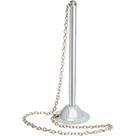 Caneta Fixa Chapéu Craquelado Branco com Suporte e Corrente 50CM Caneta Fixa Chapéu Craquelado Branco com Suporte e Corrente 50CM