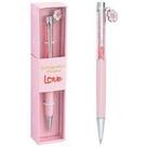 CANETA FLOWER CRISTAL MOLIN - Caneta de Luxo com Pingente de Flor e Tinta Preta