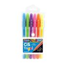 Caneta Gel 1.0mm CiS Trigel Neon Corpo Triangular 6 Cores Secagem Rápida Ergonômico Escolar Caneta Gel 1.0mm CiS Trigel Neon Corpo Triangular 6 Cores Secagem Rápida Ergonômico Escolar