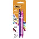 Caneta GEL BIC Gelocity Quick DRY Ponta Fina 0,7MM Roxo e Rosa Blister com 2 Unidades