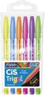 Caneta Gel CiS Trigel 06 Cores Neon 1.0mm Caneta Gel CiS Trigel 06 Cores Neon 1.0mm