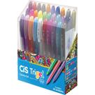 Caneta GEL CIS Trigel 1,0MM - 30 Cores - Display com 30