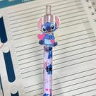 Caneta Gel Decorada 0.5mm Cor Preta Stitch Ponta Fina