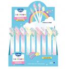 Caneta Gel Lyke Gel Azul Rainbow 0.7MM Unicórnio com Tinta Azul 1 Unidade Lilás