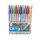 Caneta Gel Trigel Cis 10 Cores Ponta 1.0mm Caneta Gel Trigel Cis 10 Cores Ponta 1.0mm