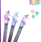Caneta Gel Ultra Fina Unicornio Glitter Sortida - Poop Store