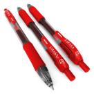 Caneta Gel Zebra Sarasa 0.7 mm Ponta Fina com Grip Emborrachada Retrátil Kit com 3 Vermelha