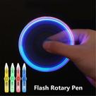 Caneta giratória LED Fidget Spinner, caneta esferográfica, topo de mão