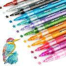Caneta Glitter Markers HOTU 12 Glitter Colors Tinta à base de água
