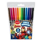 Caneta Hidrocor - Canetinha Avengers C 12 Cores Vingadores