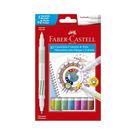 Caneta Hidrocor Faber Castell Ponta Dupla 10 Cores Caneta Hidrocor Faber Castell Ponta Dupla 10 Cores