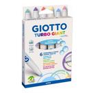 Caneta Hidrocor Giotto Turbo Gigante 6 Cores Tons Pasteis
